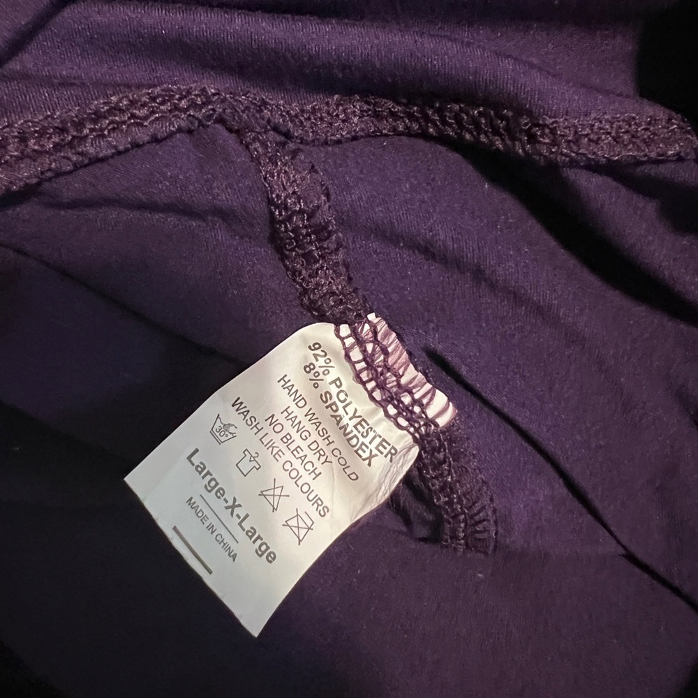 Women's Purple High-Waisted Leggings - Picture 3 of 3